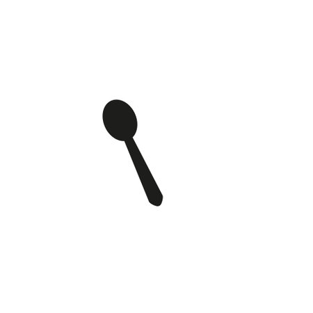 Spoon silhouette isolated on white background. Spoon icon vector illustration design.のイラスト素材