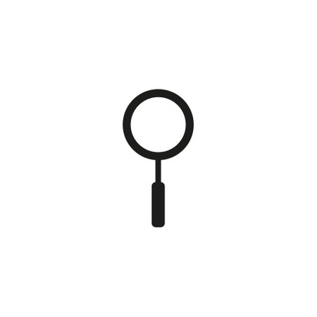 Simple magnifying glass, search icon in generic style. Magnifier, loupe sign symbolのイラスト素材