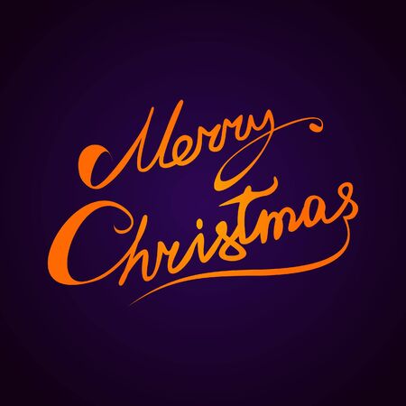 Merry Christmas vector text Calligraphic Lettering design card template. Creative typography for Holiday Greeting Gift Poster. Calligraphy Font style Banner.のイラスト素材