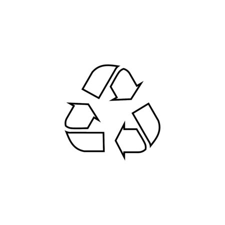Triangular arrows sign for recycle vector iconのイラスト素材