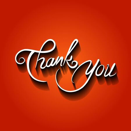 Thank you vector illustration.Thank You handwritten inscription.のイラスト素材