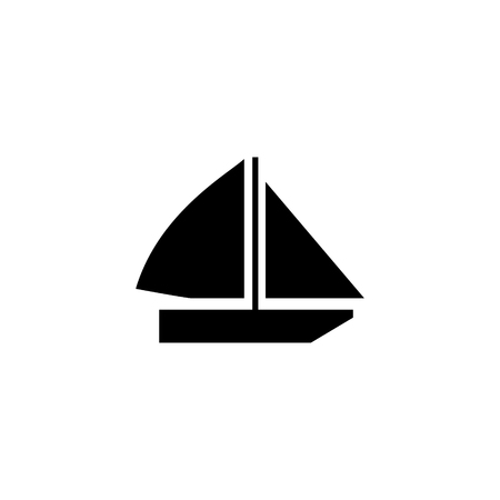 Sailing boat vector icon on white background.のイラスト素材