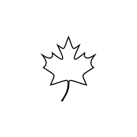 Maple leaf line icon on white background.のイラスト素材