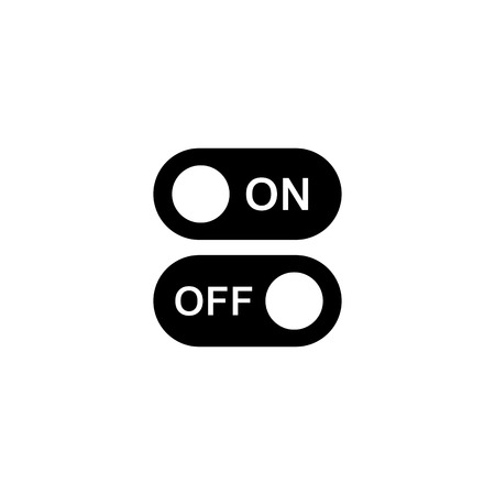 Switches on and off vector icon isolated on plain background