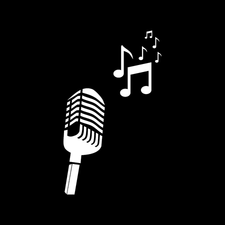 Retro microphone vector iconのイラスト素材