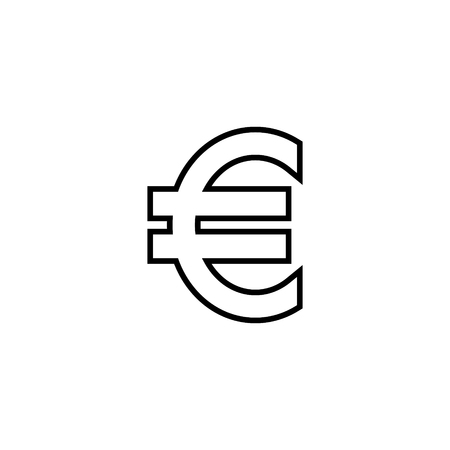 Euro currency symbol vector iconのイラスト素材
