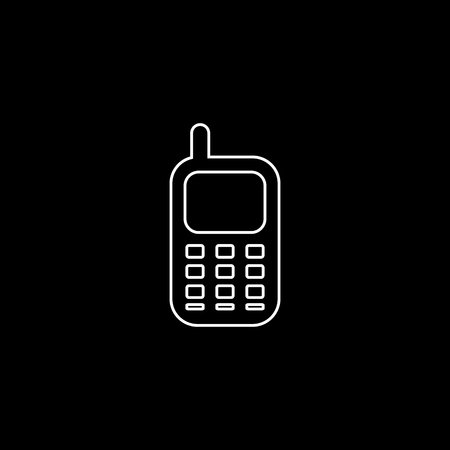 Old nobile phone vector iconのイラスト素材