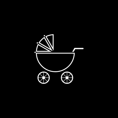 Baby stroller vector iconのイラスト素材