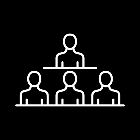 Human resources department. Business people icon simple line flat illustration.Vector iconのイラスト素材