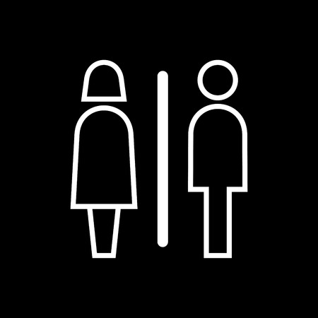 Restroom signs vector iconのイラスト素材