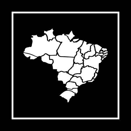 Map brazil vector iconのイラスト素材
