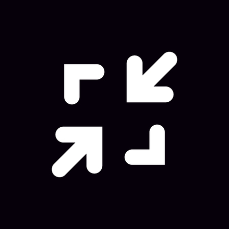 Arrow minimise vector iconのイラスト素材