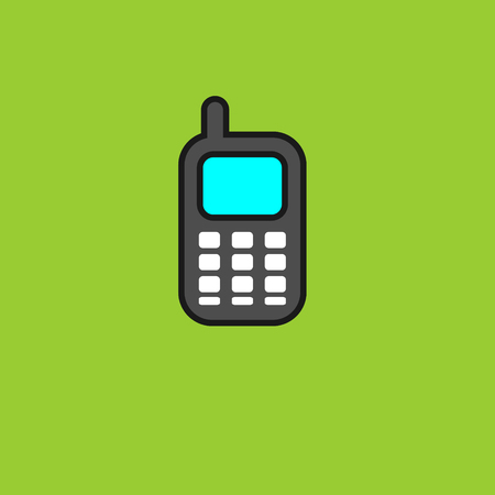 Old nobile phone vector iconのイラスト素材