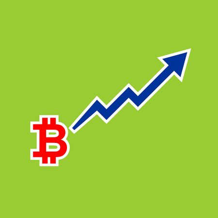 Bitcoin icon vectorのイラスト素材