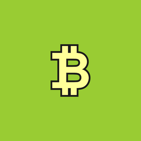 Bitcoin icon vectorのイラスト素材