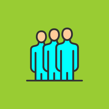 Human resources department. Business people icon simple line flat illustration.Vector iconのイラスト素材