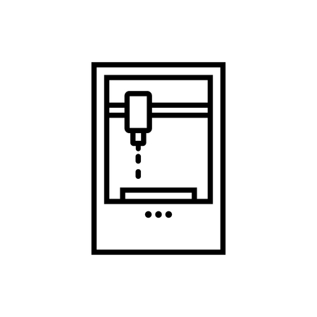 3d printer vector icon