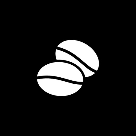 Coffee beans vector iconのイラスト素材