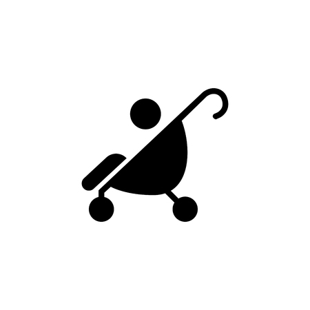 Baby stroller vector iconのイラスト素材