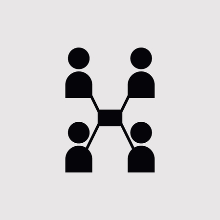 Online collaboration vector iconのイラスト素材