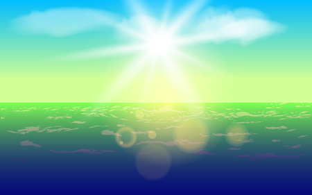 Background for summer vacation.Summer beach background.のイラスト素材