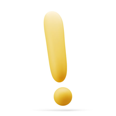 3d Realistic exclamation mark vector illustration.のイラスト素材