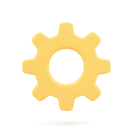 3d Realistic Gear icon vector illustrationのイラスト素材