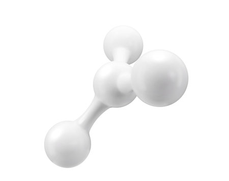 White molecule or atom, Abstract Clean structure. Vector illustration.のイラスト素材