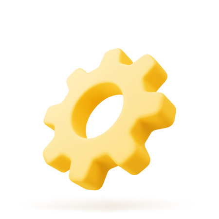 3d Realistic Gear icon vector illustrationのイラスト素材