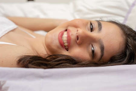beautiful teenager smilingの写真素材
