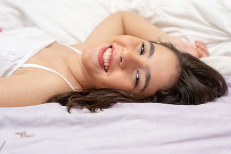 beautiful teenager smilingの写真素材