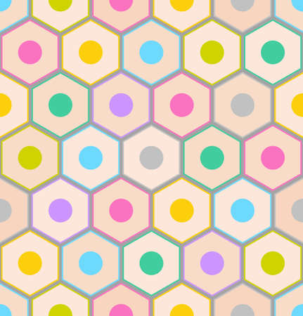 Vector seamless pattern with colorful pencil ends on gray backgroundのイラスト素材
