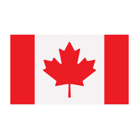 Vector illustration of National Canadian flag isolated on white backgroundのイラスト素材