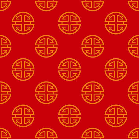Seamless pattern with a Chinese prosperity symbolのイラスト素材