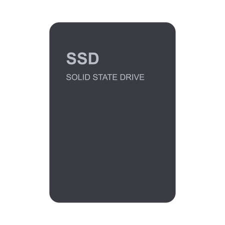 SSD front view isolated on white background