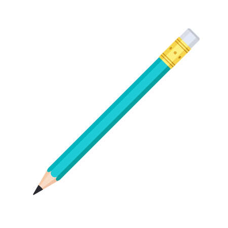 Simple graphite pencil with rubber eraser iconのイラスト素材