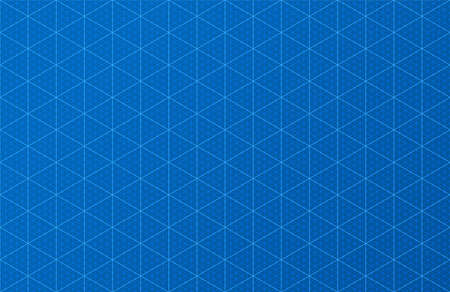 Abstract isometric grid with bold and thin lines on blue background. Vector illustrationのイラスト素材