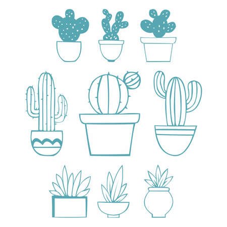 vector cactusesのイラスト素材