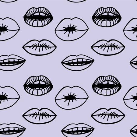 stylized lipsのイラスト素材