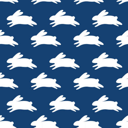 Vector background with running rabbits for designのイラスト素材
