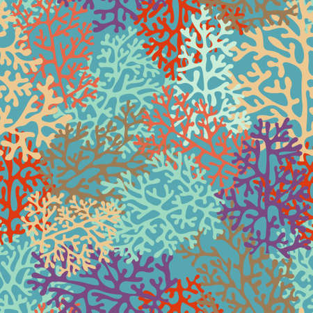 Seamless whimsical pattern with corals for designのイラスト素材