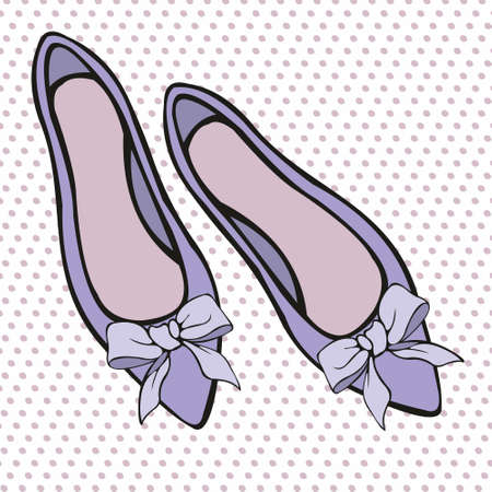 Purple shoes. Vector elements for your designのイラスト素材