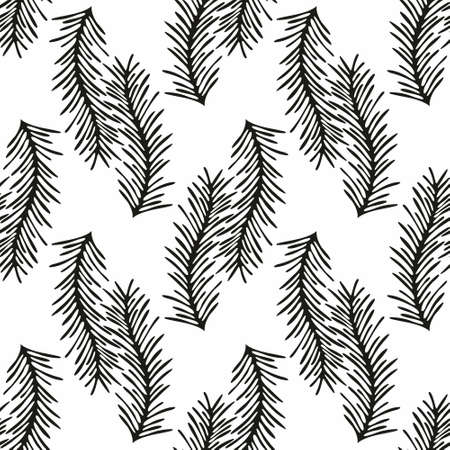 Stylized branch. Seamless vector background for designのイラスト素材