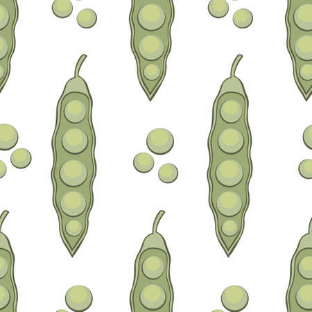 Peas seamless pattern for design or decorationのイラスト素材