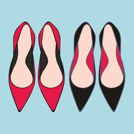 Shoes. Decorative vector illustration for design or decorationのイラスト素材