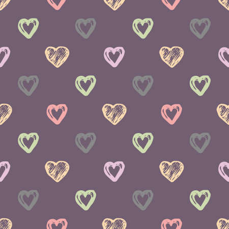 A heart. Vector seamless pattern for design and decoration of cards, surfaces, textiles and web designsのイラスト素材