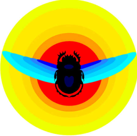 Scarab beetleのイラスト素材