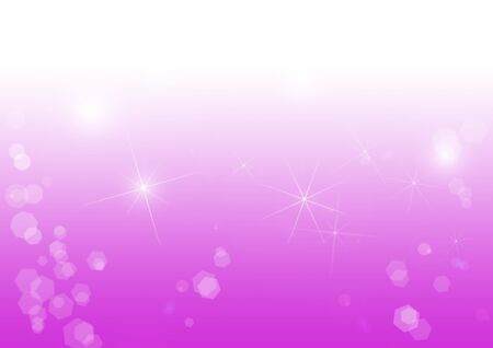 pink white christmas or winter background with light relfexes and starsの写真素材