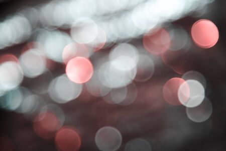 Blurry Red Lights Background, Party, Celebration Or Christmas Textureの写真素材