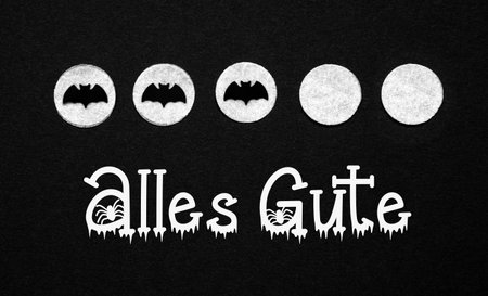 Black Halloween Background With Text Alles Guteの写真素材